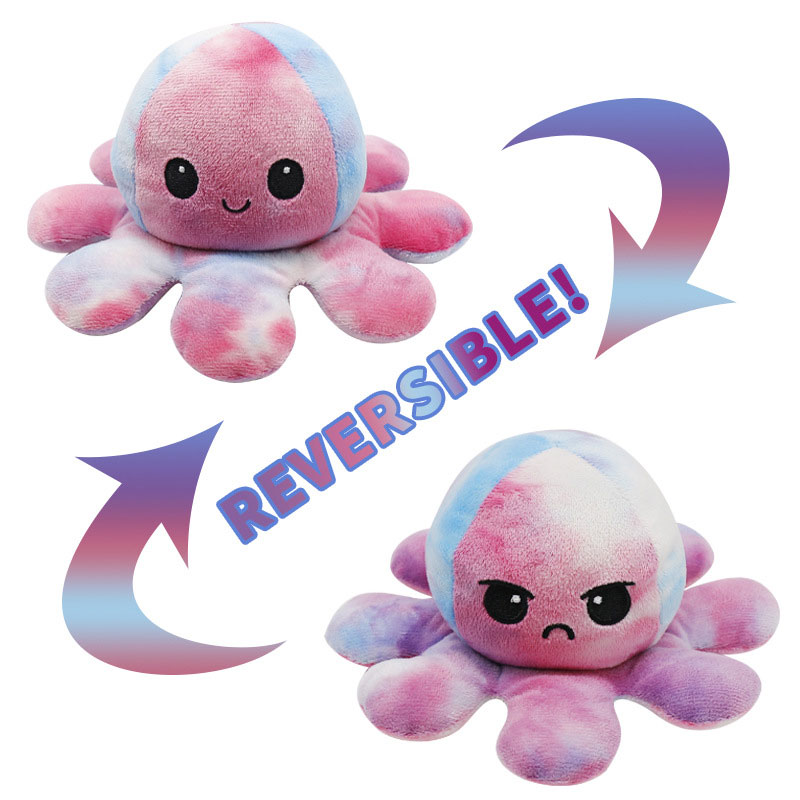 

Plush Toy Reversible Flip Stuffed Doll Soft Simulation Octopus Cotton Children Gifts Baby Companion Plush Toy