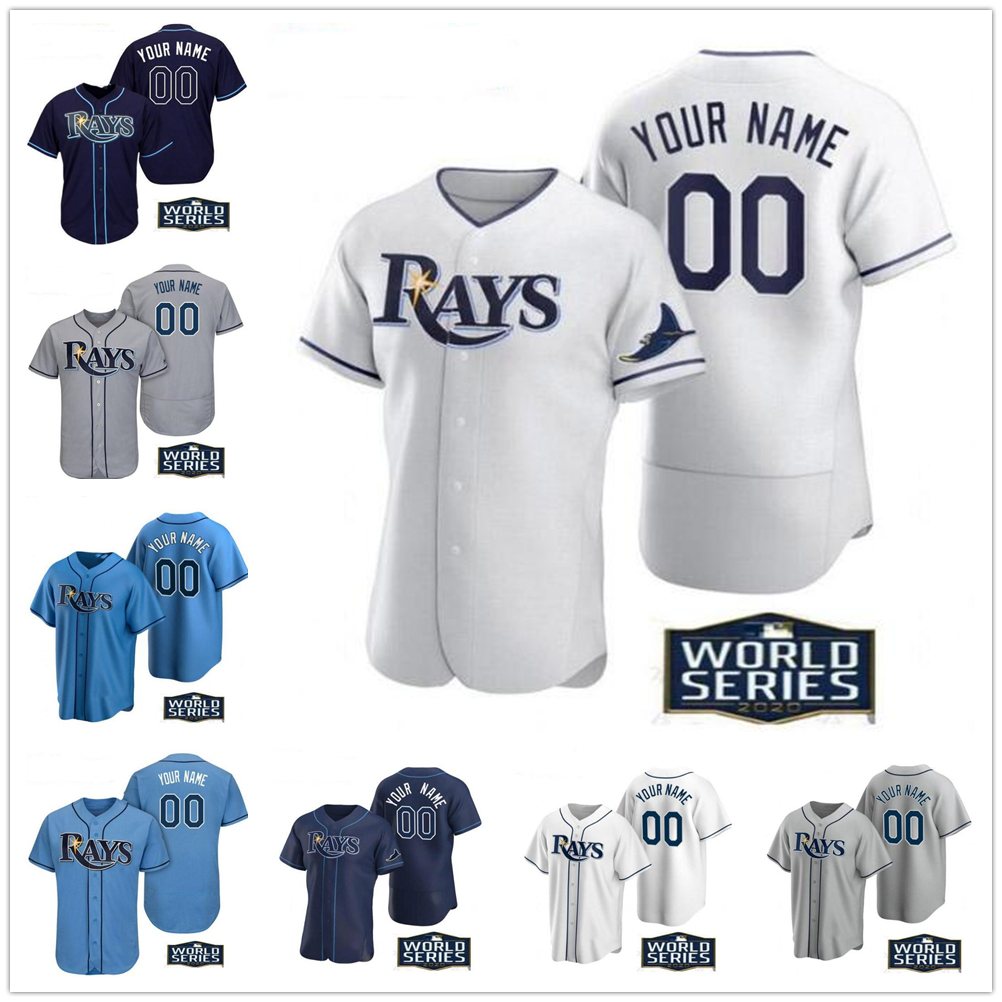 

College Baseball Wears Custom Tampa Randy Arozarena BayRay Kevin Kiermaier Blake Snell Austin Meadows Willy Adames jerseys any name number, As pics