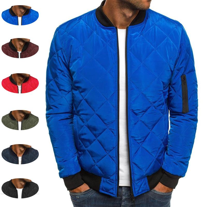 

2020 New In Autumn and Winter Men Simplicity Fashion Casual Cotton Clothes Jacket Cotton Men, Blue
