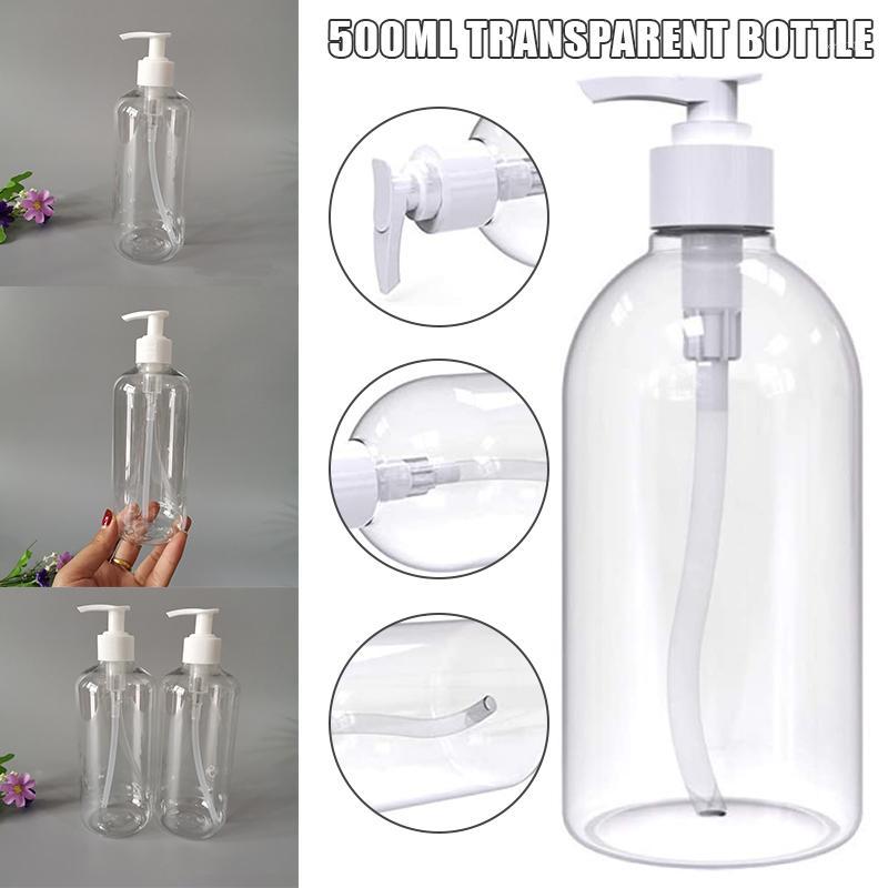

1/3 Pcs 500ml Refillable Shampoo Bottles Pump Bottles Conditioner Dispenser Empty for Bathroom Shower LDO991