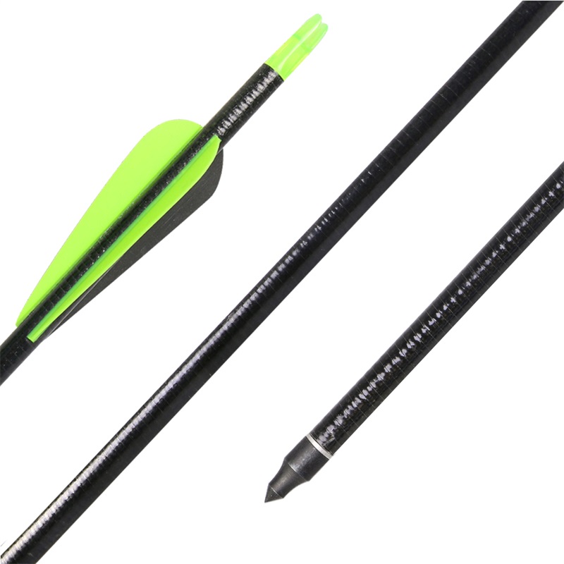 

12PCS Lots Archery hunter Nocks Fletched Fiberglass Arrows Target Practice for Recurve Bow Arrow Shooting fiberglass arrow