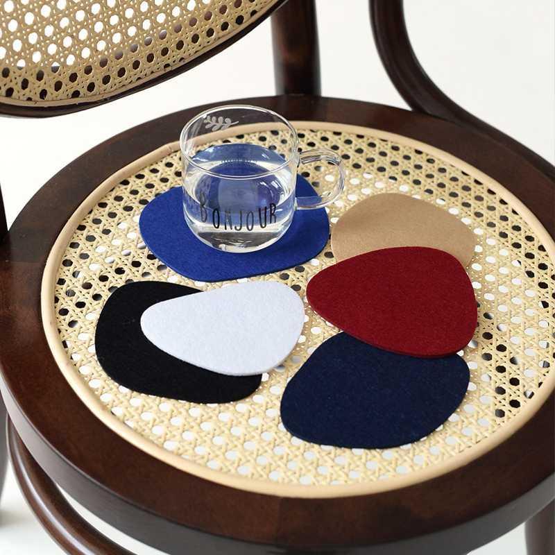 

Felt Cup Holder Irregular Geometric Non woven Drink Coasters Home Dining Room Decor Table Decoration Accessories 10pcs1