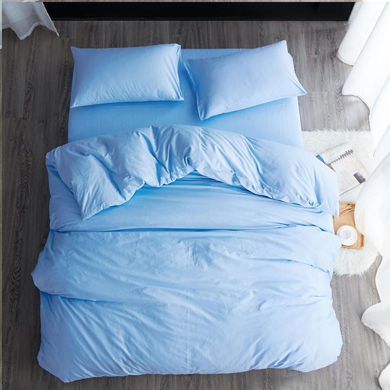 

Free shipping modern style 100% cotton solid color turquois white fitted sheet sabanas 3/4pcs bedding set /full/queen size A1