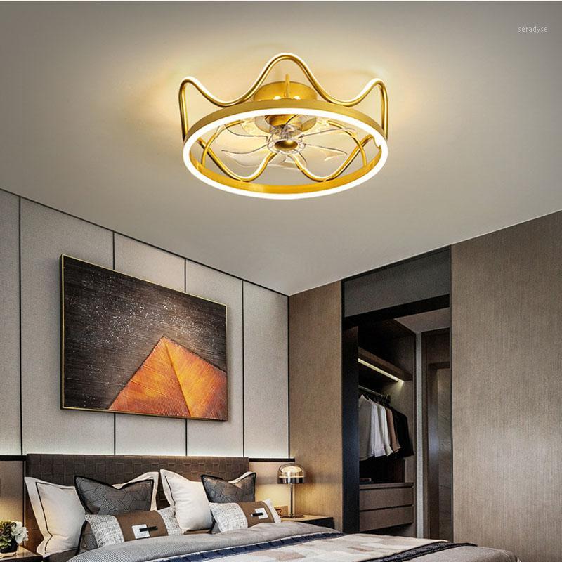 

2020 new led ceiling fan light bedroom children's room silent light luxury electric fans lights lighting1