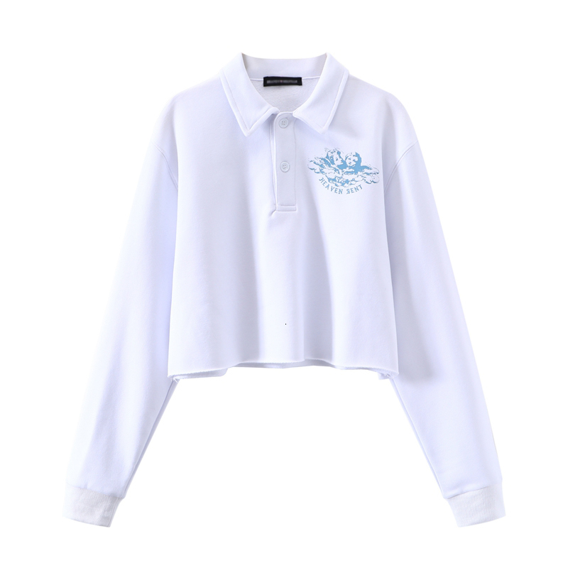 

2021 New Meninas Oversize Curto Hoodies Outono Moda Senhoras Pullovers De Algodo Macio Streetwear Feminino Chique G094, White