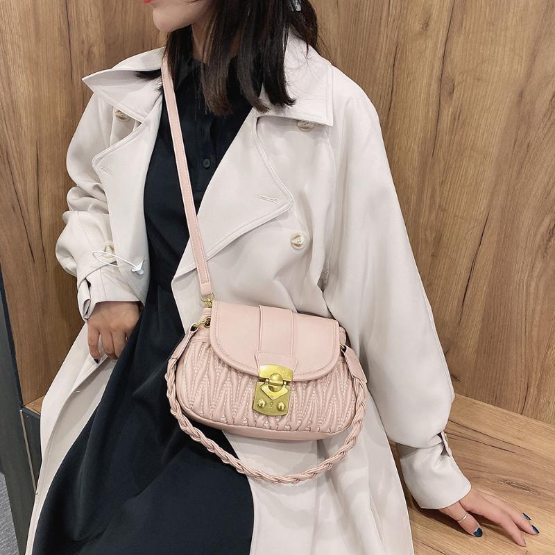 

Lightweight Women's Shoulder Bags PU Leather Fashion Wild Handbag Temperament Exquisite Daily Female Crossbody Bag, Black