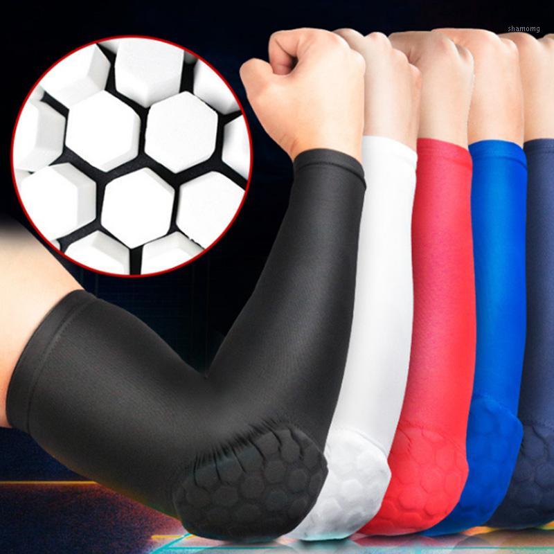 

Sports Protector Arm Honeycomb Anti-collision Pressure Elbow Cover Basketball Tennis Badminton1, Black