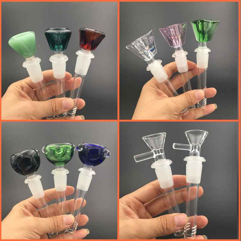 

Diamond Bowl Smoking herb tobacco Bowl 14mm male And 3.94 Inch Glass Downstem For Grace Glass beaker Bong Bubbler