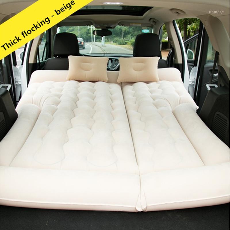 

164*132CM Camping Car Bed Inflatable Car Mattress Air Mattress Seat Cover Pillow Beige/Grey/Black Inflatable Travel Bed1