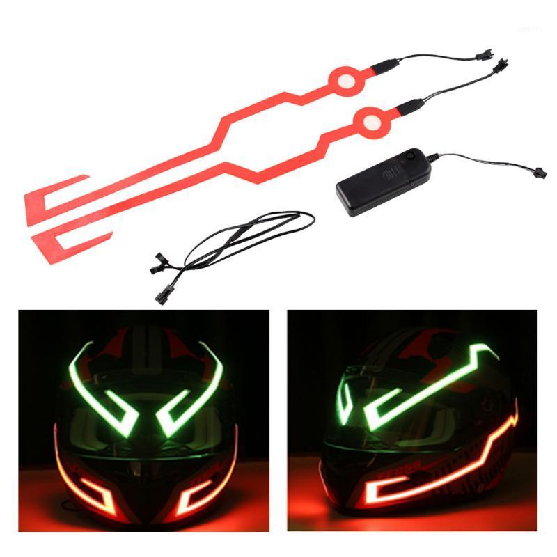 

2 Pcs Waterproof Helmet Motorcycle Light Riding Signal EL Strip Flashing LED Durable Kit Bar DIY1, Blue