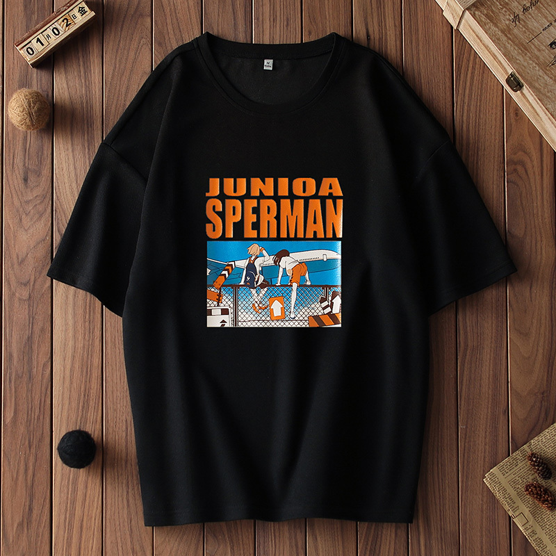 

2021 New Luyzjzezn Month the Neck t Shirts Mode Top T-shirts of Short Men Summer T-shirt Free K140 TDYE, Black