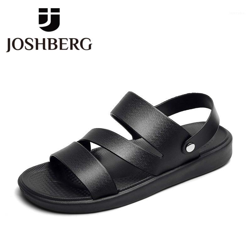 

JOSHBERG Platform Hard-Wearing Simple Sandals Ultralight Summer Shoes Breathable Sandal Sandalias Masculina1, Black