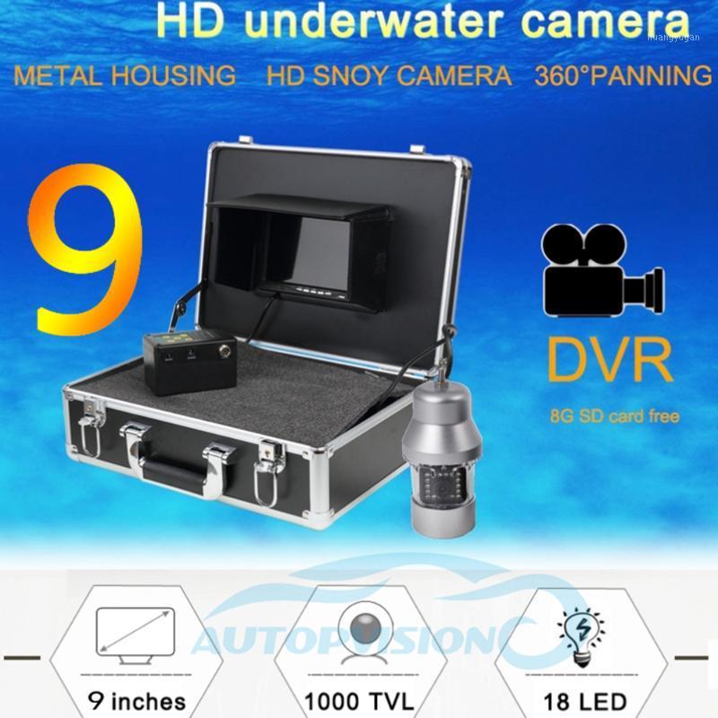 

20/50/100m cable optional CMOS 9inch LCD monitor video fish finder system underwater fishing camera with 18pcs white lights F08A1