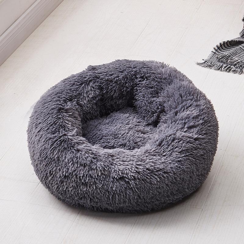 

Soft Round Plush Cat Bed House Long Plush Cat Bed Best Pet Dog for Small Dogs Winter Warm Sleeping Puppy Mat cama gato