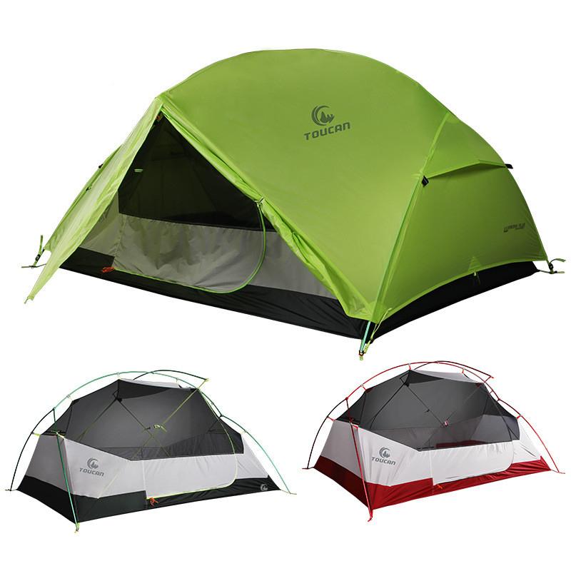 

2 Persons Camping Tent 20D Nylon Fabic Double Layer Waterproof Tent Ultralight Backpacking 4Season For Outdoor Camping