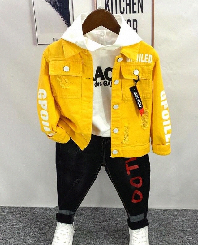 baby boy black jean jacket