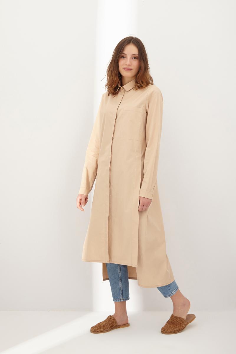 

KOTON BEIGE LONG TUNIC WOMEN CLOTHING WOMEN BLOUSES TUNIC 2020 ALL SEASONS FASHION STYLE LONG SLEEVE NEW CASUAL