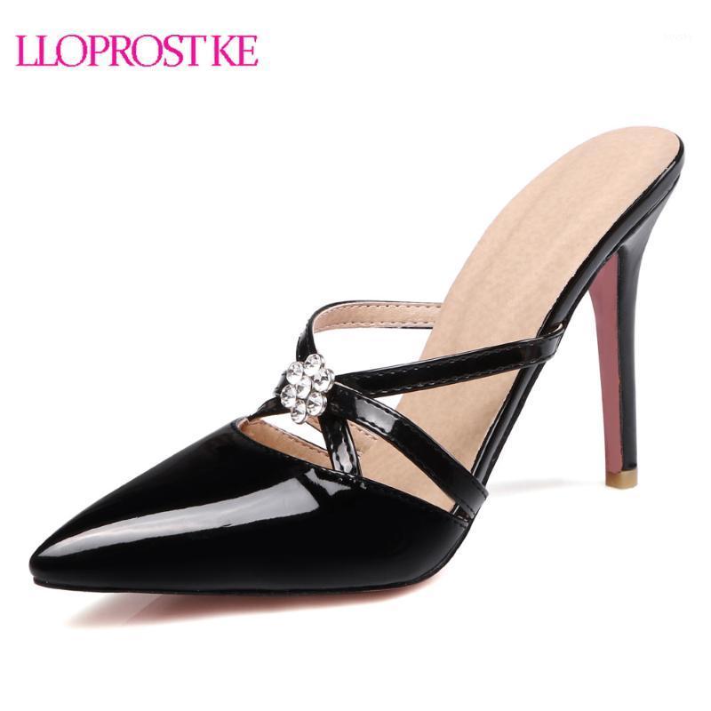 

Lloprost ke Elegant Women Shoes Sexy Thin Heel Slingbacks Pointed Toe Party Wedding Shoes Sandalias Mujer Large Size 31-47 MY8311, Black