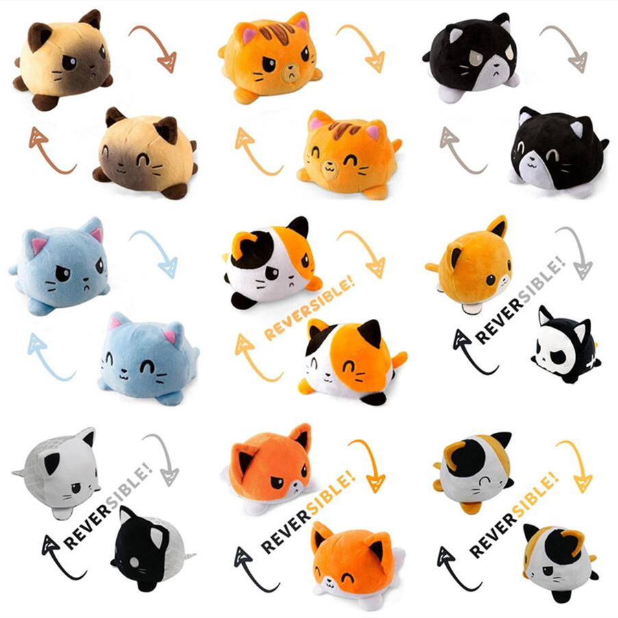 

Plush Toys Gato Kids Reversible For Plushie Octopus Soft Gift Flip Double-Sided Cute Pulpos Cat Animals Doll Kid Girl Pefqj