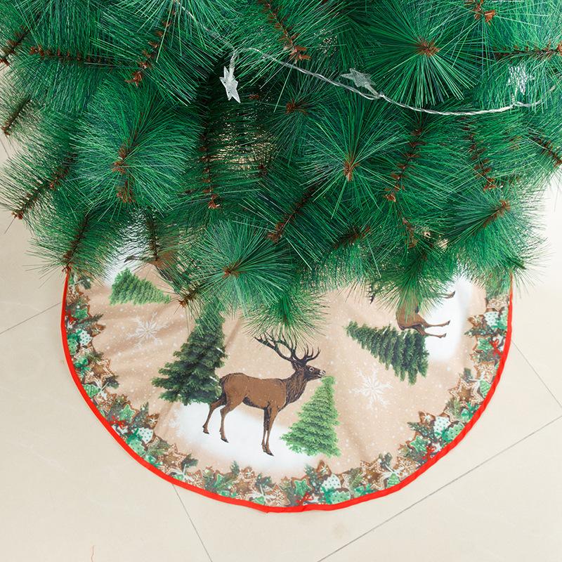 

Christmas Tree Skirt Red Christmas Jingle Tree Mat with Tassel Xmas Large Mat for Party Decorations PR Sa