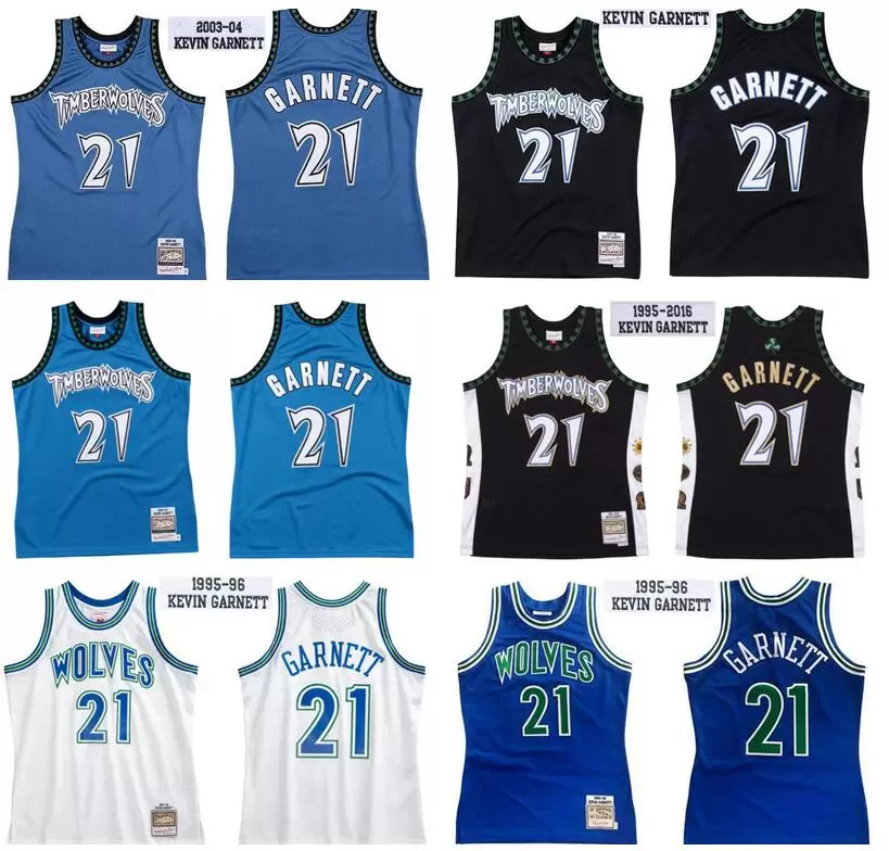 

Retro basketball Jerseys 21 Kevin Garnett jersey Mitchell Ness 1995-96 97-98 03-04 Hardwoods Classics vintage Men sleeveless, Colour 1