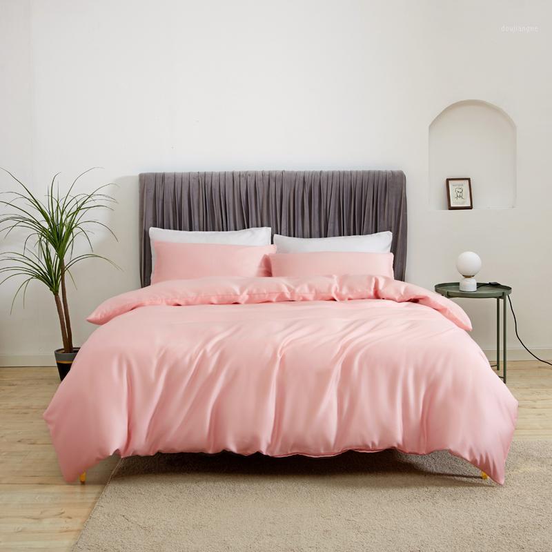 

Women Pillowcase Luxury 100% Silk Pink Bedding Set  King Duvet Cover Flat Sheet Or Fitted On Elastic1, 008