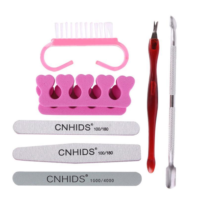 

8pcs/set Nail Files Brush Pedicure Manicure Buffing Sanding Tool Kit Dead Skin Fork Nail Polishing Strip Rand qylHrN