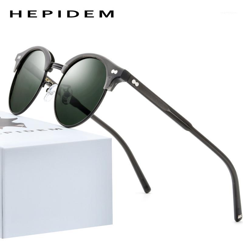 

HEPIDEM Acetate Polarized Sunglasses Men 2020 New Women Brand Sunglass Retro Vintage Round Sun Glasses for Men 91231