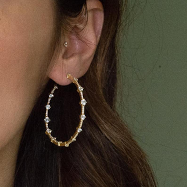 

60mm big cz circle hoop earring big luxury european women fashion jewelry