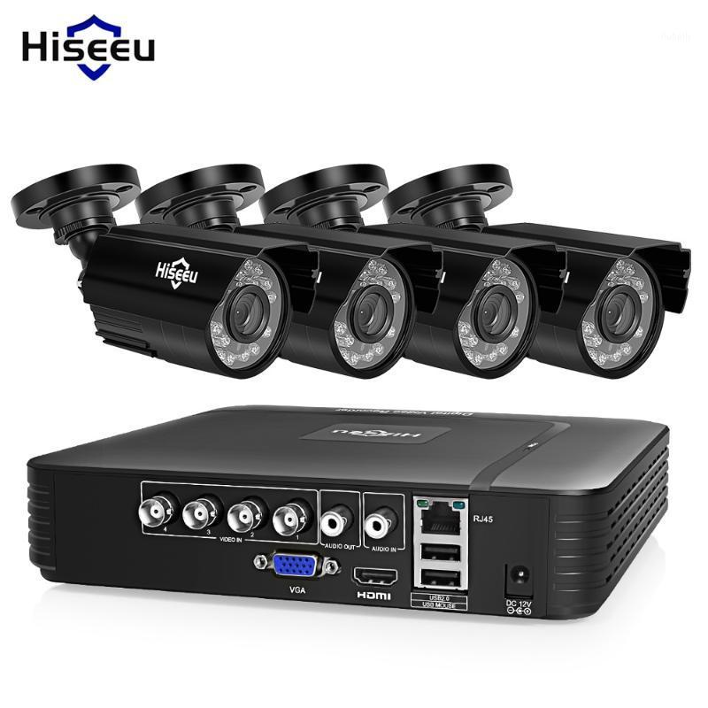 

Hiseeu CCTV camera System 4CH 720P/1080P AHD security Camera DVR Kit CCTV waterproof Outdoor home Video Surveillance System HDD1