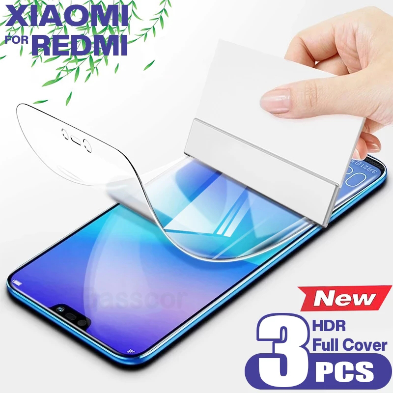 

3Pcs Hydrogel Film on the Screen Protector For Xiaomi Redmi Note 10 9 11 Pro 11s Tempered glass Poco X3 F3 MI 12x 11t Pro