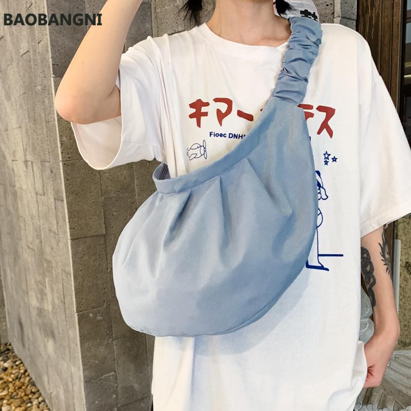 

High Capacity Half Moon Crossbody Bags For Women Summer Light Shoulder Bag Female Simple Crossbody Handbags, Beige