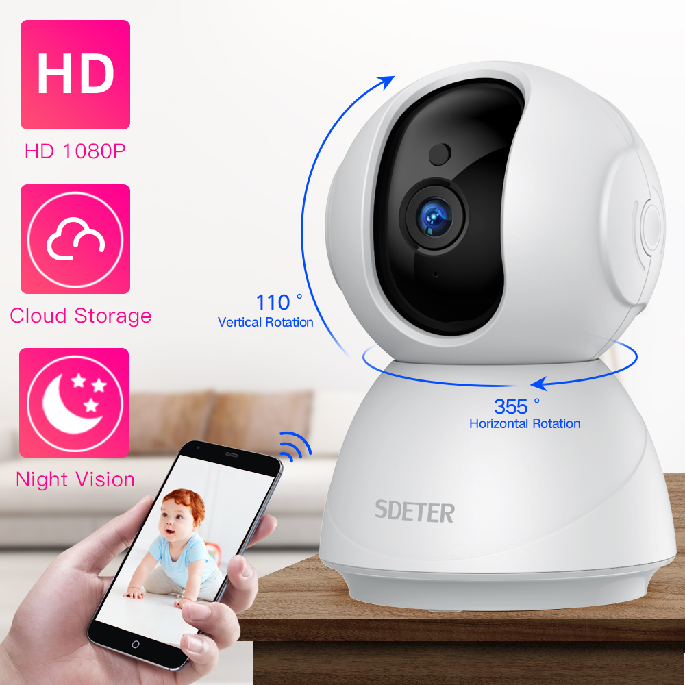 

SDETER 1080P 720P IP Camera Security Camera WiFi Wireless CCTV Camera Surveillance IR Night Vision P2P