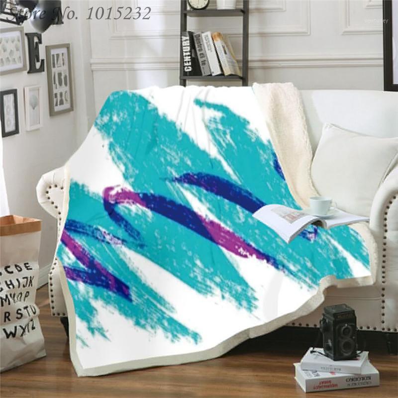 

3D Print 90s Jazz Solo Paper Cup Blanket for Beds Hiking Picnic Thick Quilt Fashionable Bedspread Fleece Throw Blanke1