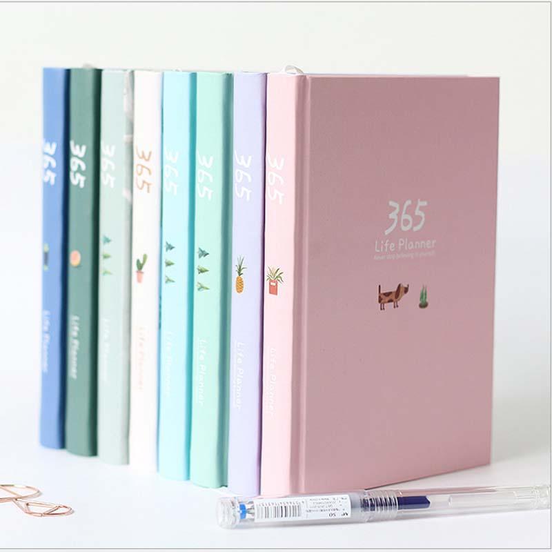 

New 2021 Korean Kawaii Cute 365 Planner Daily Weekly Monthly Yearly Planner Agenda Schedule Day Plan Notebook Journal Dairy A5