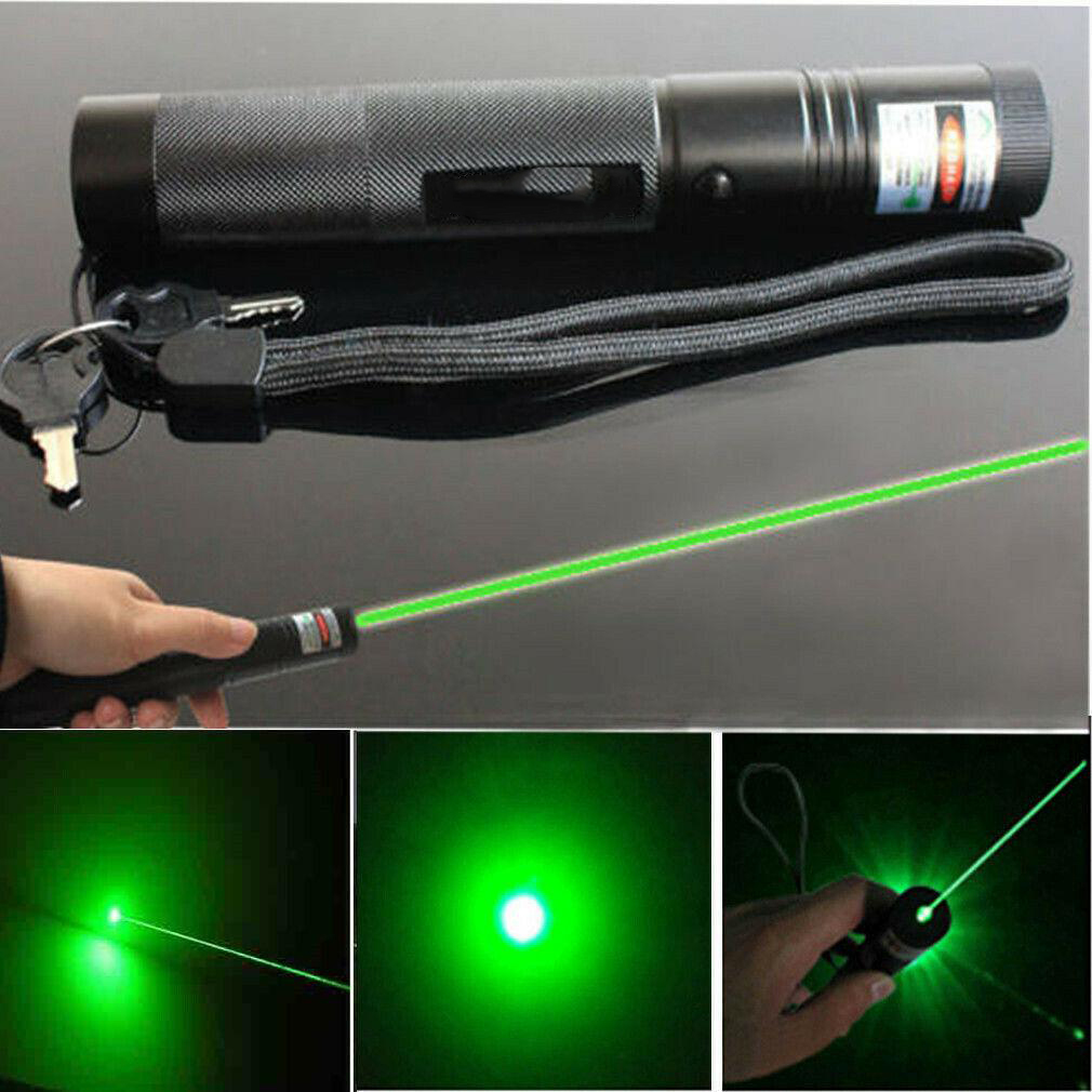 

10 miles army green toy laser pointer ball pen outdoor adventure astronomy 532nm powerful cat adjustable focus + 18650 battery charger
