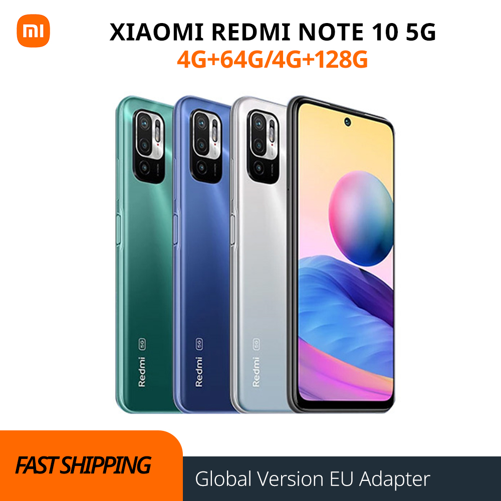 

Xiaomi Redmi Note 10 5G 4GB RAM 64GB/128GB ROM 6.5 inches Display 48MP Camera 5000mAh Cellphone Global Version Gray