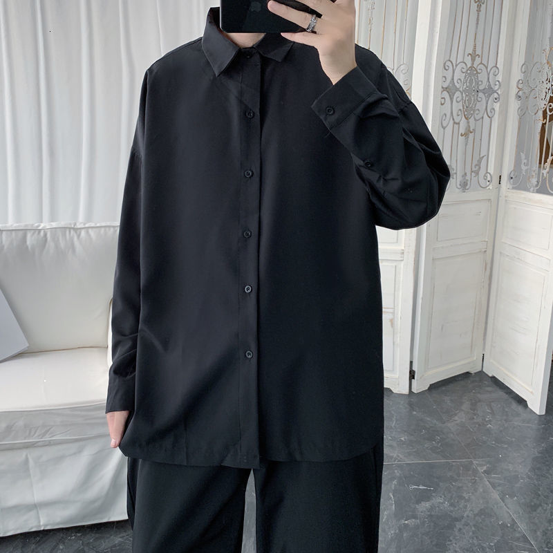 

2021 New Spring Released Solid Long Male Shirt in Fashion Beautiful White Youth Free Shipping BDCE
