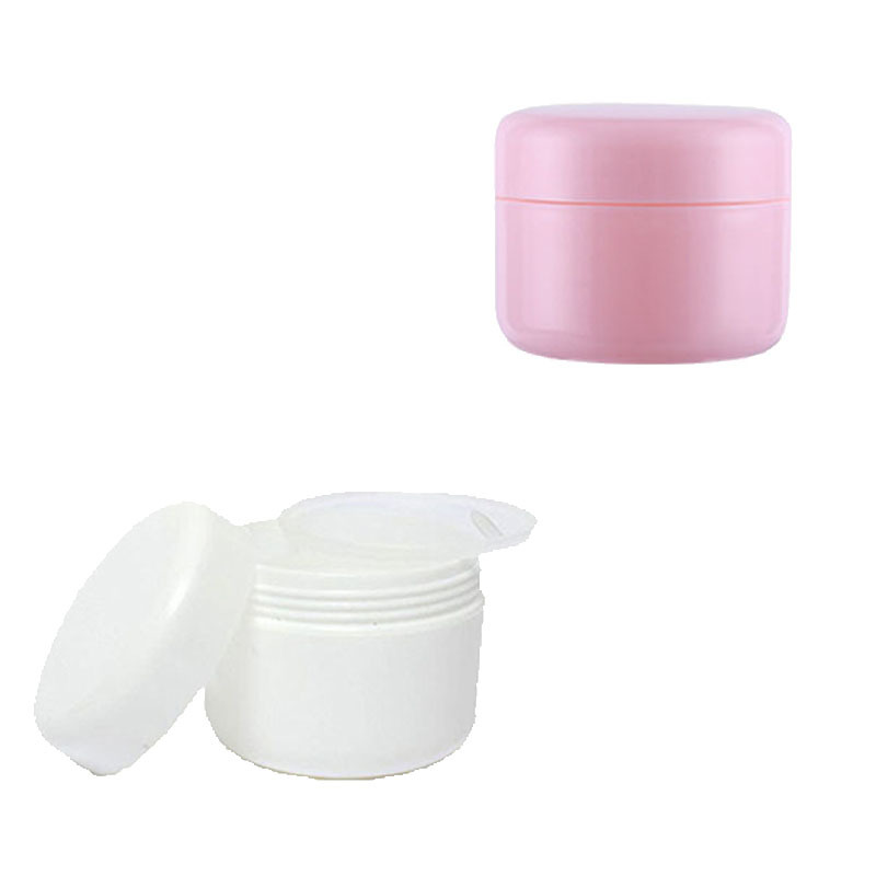 

100Pcs Travel Face Cream Lotion Cosmetic Container 10g Plastic Empty Makeup Jar Pot Refillable Sample bottles White 201014