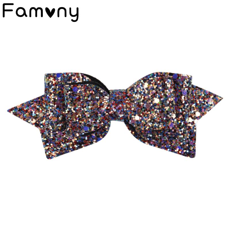 

5 Inch Fashion Kids Hair Clips Girls Glitter Bling Hairgrips For Girls Dance Party Hair Bow Accessories Headwear Ornaments, 10