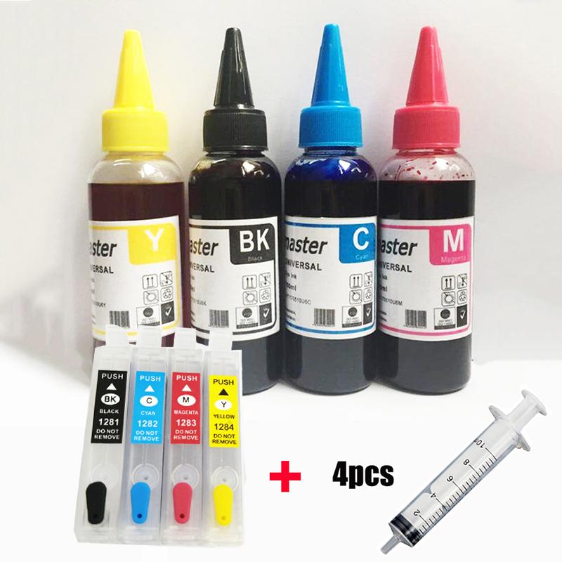 

einkshop T1281 Refillable Ink Cartridge for T1281 - T1284 Stylus S22 SX125 SX130 SX235W SX420W SX425W SX435 BX305F