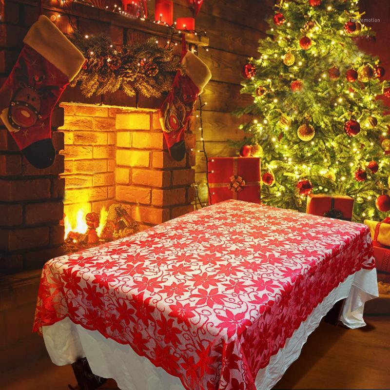 

Festival Rectangular Floral Lace Tablecloths Reusable Table Cover for Christmas Wedding Evening Party1