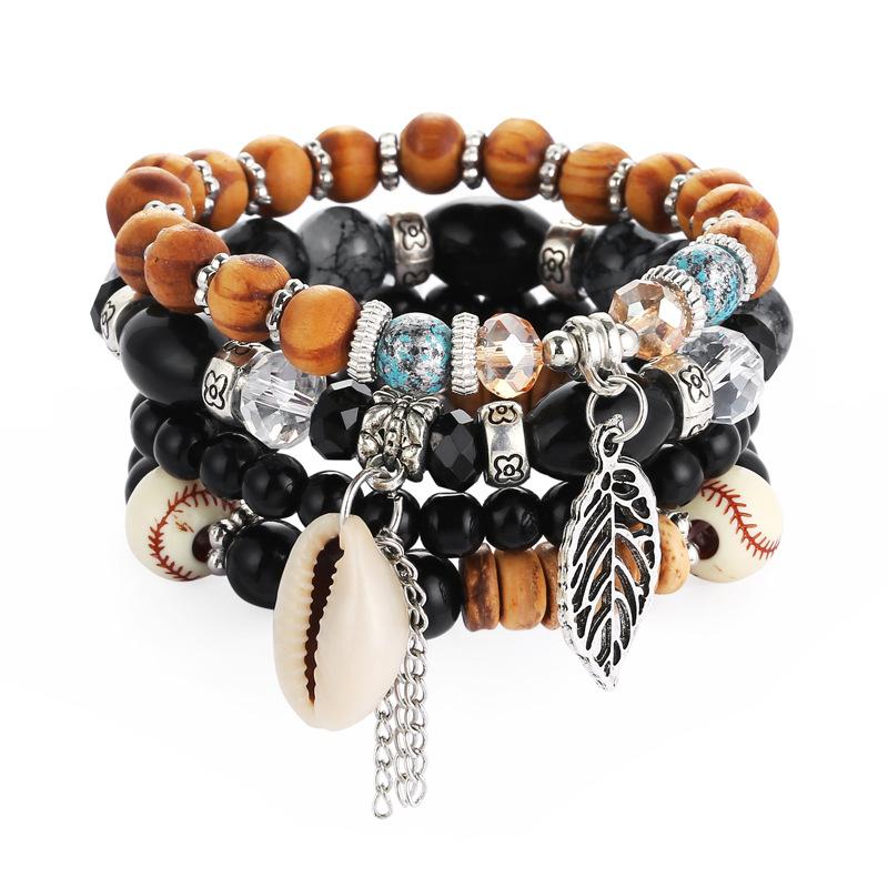 

Multi-Layer Leather Winding Wrap Bracelets Natural Stone Wrist Chain Tassel Bracelet Women's Bracelet Jewelry Female