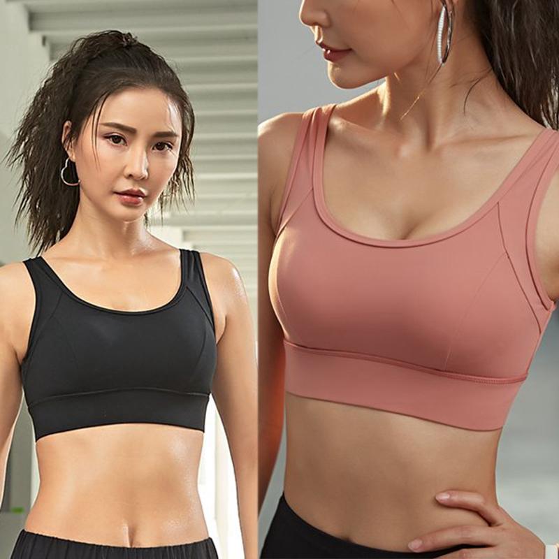 

One Cup Sports Underwear Gathers to Show the Chest and Beautiful Back Yoga Bra Shockproof Running Bra, Red