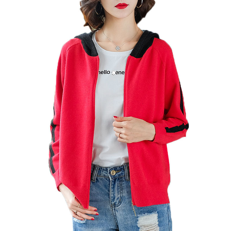 

New Nightgown Autumn 2021 Casual Hoodie Zipper Cardigans Female Temperament Loose Plus Size Sweatshirt R390 Ntwy, Blue