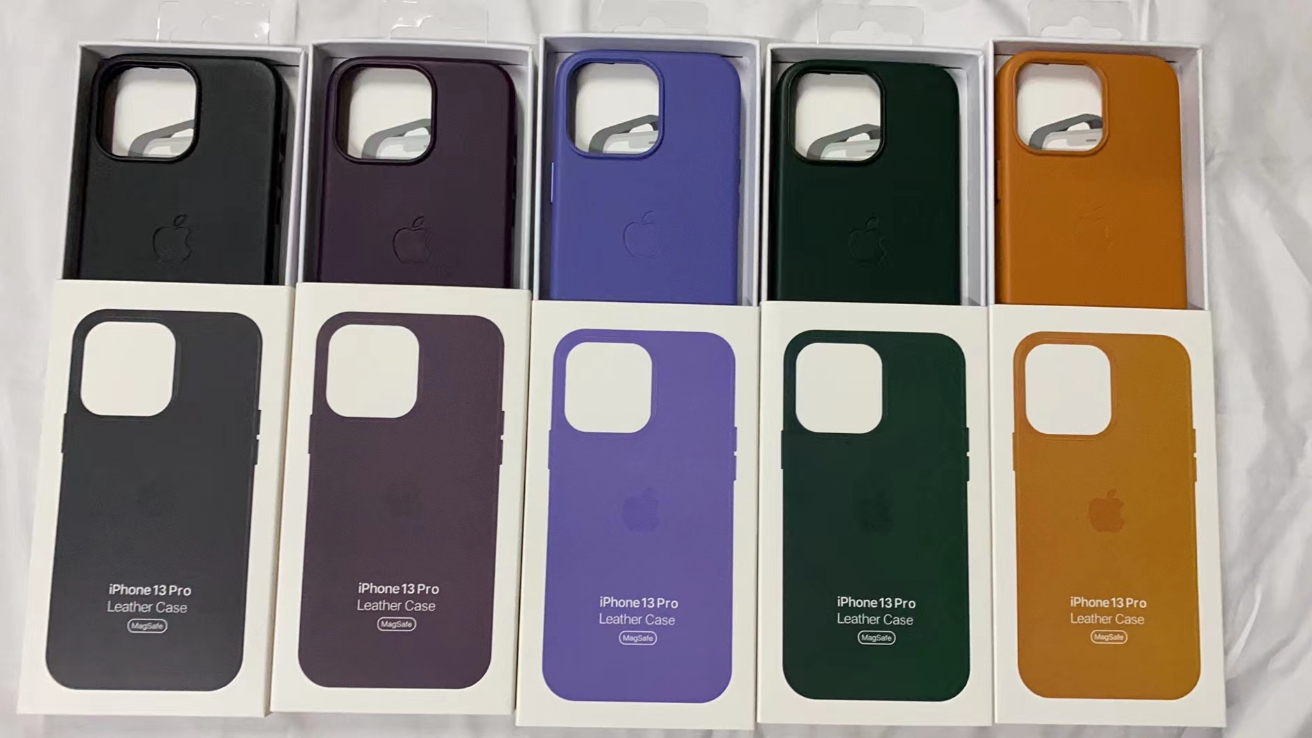

original 1:1 Magnetic Leather Cases iPhone 13 Pro Max 13 Mini Case Wireless Charging Drop Protect Covers With retail packaging, Purple