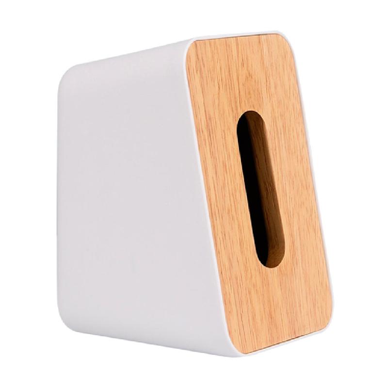 

Simple Tissue Box Accessory Solid Storage Desktop Kitchen Paper Wooden Irregular Shape Bathroom Home Decorative Detachable Lid