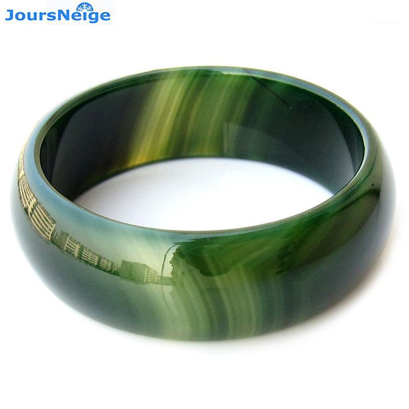 

JoursNeige Natural Grass Green Stone Bangles for Women Lucky gift Widened Thicker Crystal Bracelet Jewelry Accessories1