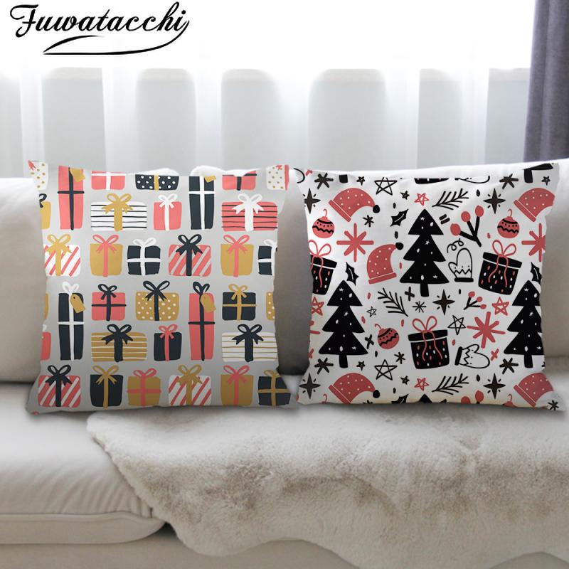 

Fuwatacchi Christmas Cushion Cover Sofa Cushions Plant Throw Pillow Christmas Decorations for Home Xmas Decoration 45x45cm, Pcfs000715tps