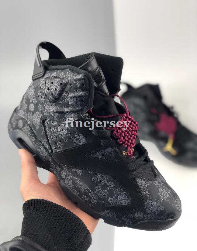 

2021 New 6 6s WMNS Singles Day 2020 Mens Basketball Shoes Trainers Black Silk Outdoor Sports des chaussures Zapatos Size 13